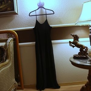 black maxi dress